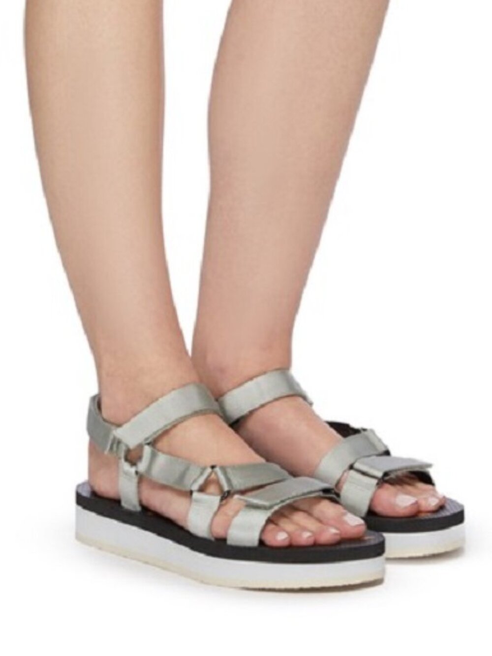 Sam Edelman Mariace Sport Sandals Nylon Strappy Platforms Olive Green Size 9 NEW